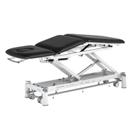 CEZANNE PRO electric treatment table: 3 sections, electric kyphosis and very compact foam